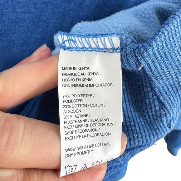 IZOD Advantage Performance Stretch Blue Cotton Blend Crew Neck Sweatshirt Mens L - Picture 5 of 5